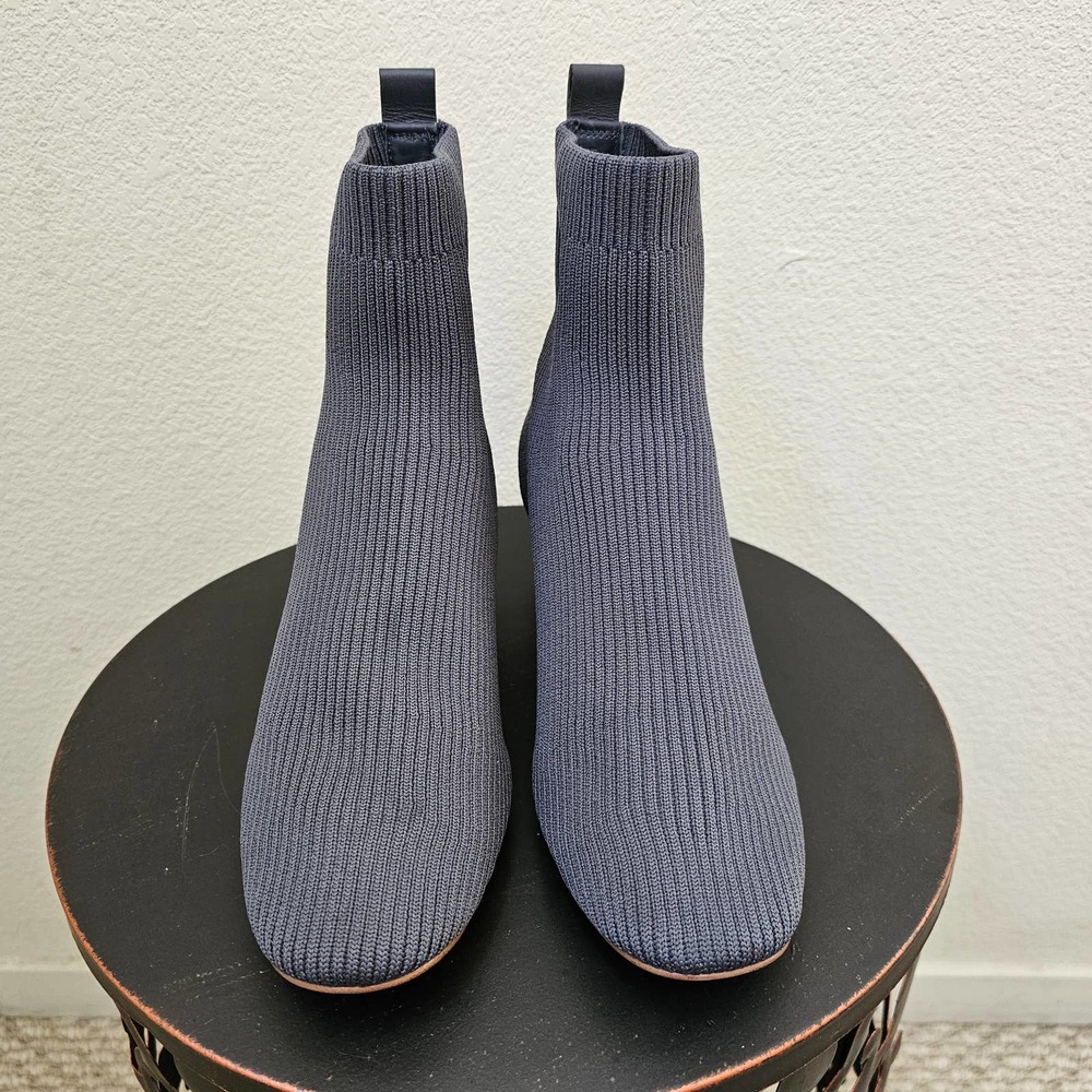 EVERLANE Women's The Glove Boot Ribbed Knit Slate Gray Booties Sz 9